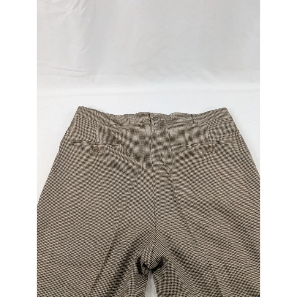 Harold Powell‎ 36x30 100% Wool  Trousers Pleated Cuffed Micro Houndstooth Exc!!!